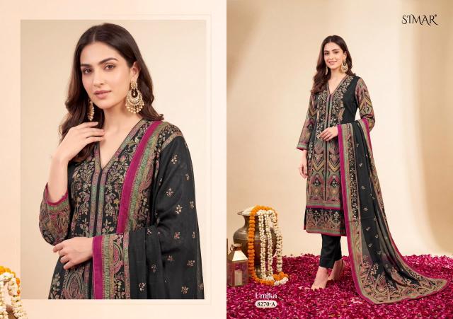 Glossy simar umika twill jacquard wholesale dress material